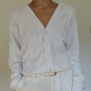 Vintage Pendleton Cotton Cable Knit Cardigan